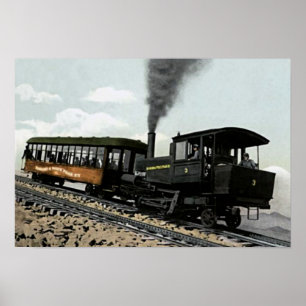 Poster Manitou Springs, Colorado Cog Railway up to Pikes