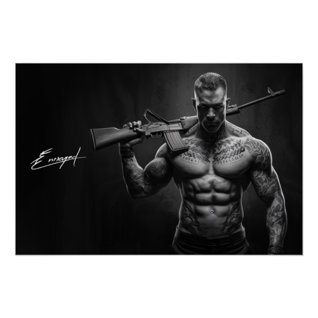 Poster Mann Enraged 05 (Vorderseite)