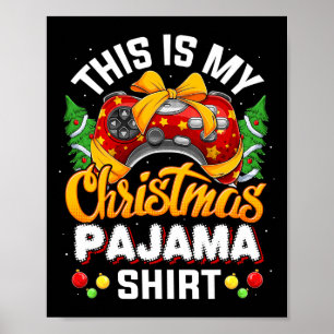 Poster Mannequin de jeu vidéo amusant Noël Santa Hat Ga