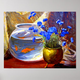 Poster Mannheim - Aquarium et Fleurs