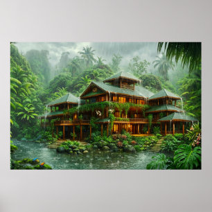 Poster Manoir de la Forêt Tropicale Humide