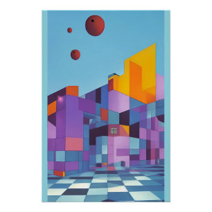 Poster Manoir Moderne Côtier (Version B) - Ken Gage Art