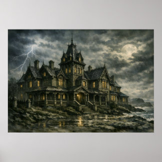 Poster Manoir Victorien par BurnsInHell