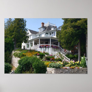 Poster Manoir West Bluff sur l'île Mackinac, Michigan