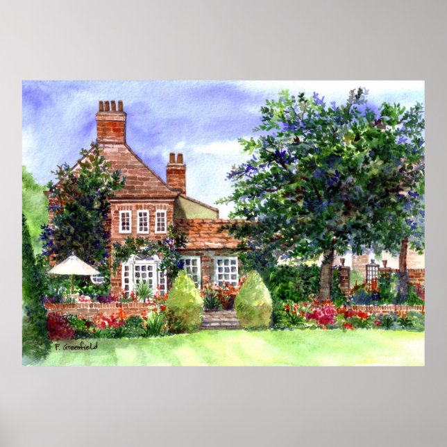 Poster Manor House York par Farida Greenfield (Devant)