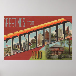 Poster Mansfield, Ohio - grandes scènes de lettre