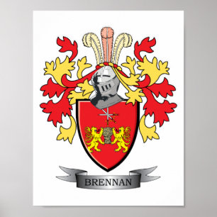 Poster Manteau de crête de famille de Brennan des bras