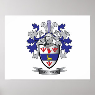 Poster Manteau de crête de famille de Davidson des bras