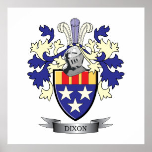 Poster Manteau de crête de famille de Dixon des bras