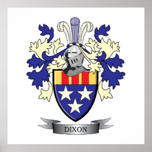 Poster Manteau de crête de famille de Dixon des bras