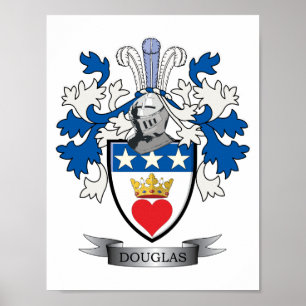 Poster Manteau de crête de famille de Douglas des bras