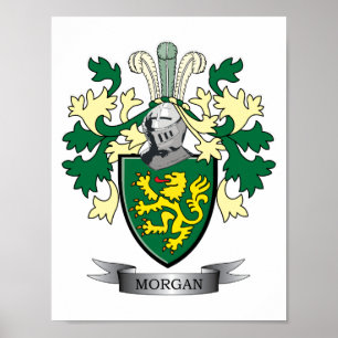 Poster Manteau de crête de famille de Morgan des bras