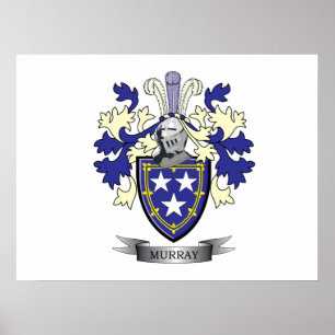 Poster Manteau de crête de famille de Murray des bras