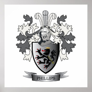 Poster Manteau de crête de famille de Phillips des bras