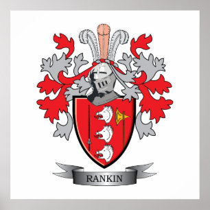 Poster Manteau de crête de famille de Rankin des bras