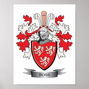 Poster Manteau de crête de famille de Ross des bras