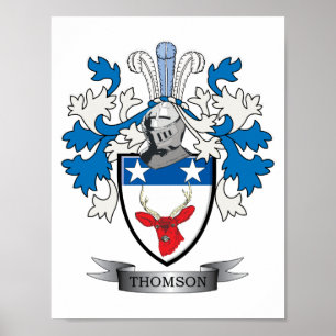 Poster Manteau de crête de famille de Thomson des bras