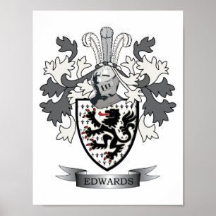 Poster Manteau de crête de famille d'Edwards des bras