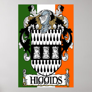 Poster Manteau de Higgins de copie irlandaise de drapeau