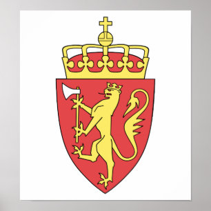 Poster Manteau de la Norvège des bras