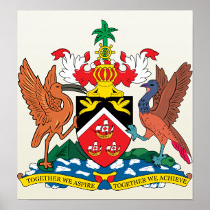 Poster Manteau de Trinidadandtobago de détail de bras