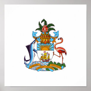 Poster Manteau des Bahamas des bras