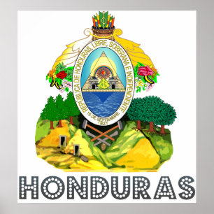 Poster Manteau du Honduras des bras