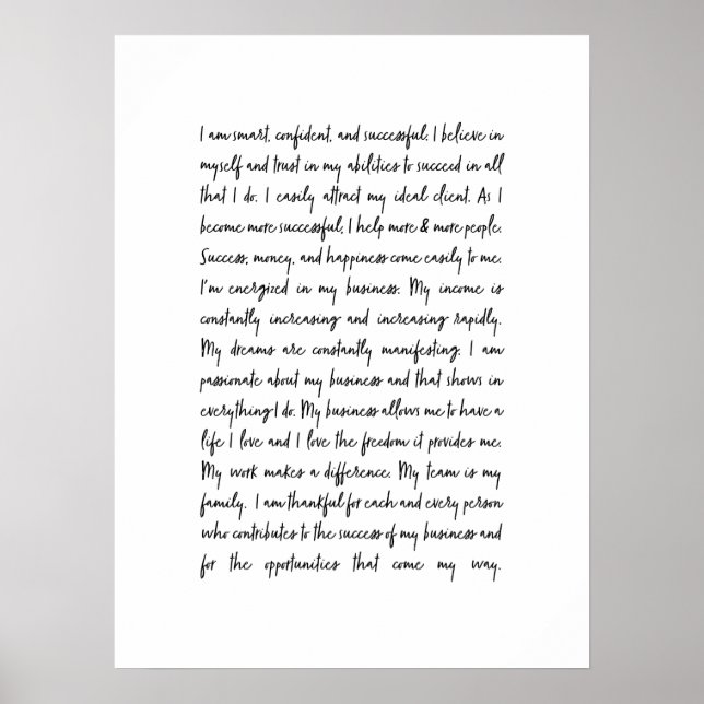 Poster Mantra de bureau de l'esprit d'entreprise (Devant)