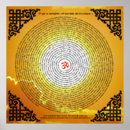 Poster Mantra de Gayatri 108 fois en spirale