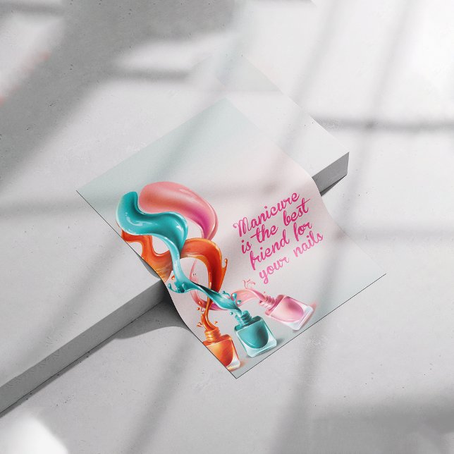 Poster Manucure est le meilleur ami pour vos ongles, ongl (Créateur téléchargé)