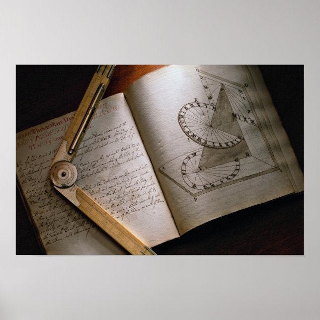 Poster Manuel de calcul et règle de l'architecte victorie (Devant)