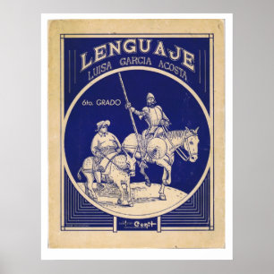 Poster Manuel d'espagnol Don Quixote Sancho Panza