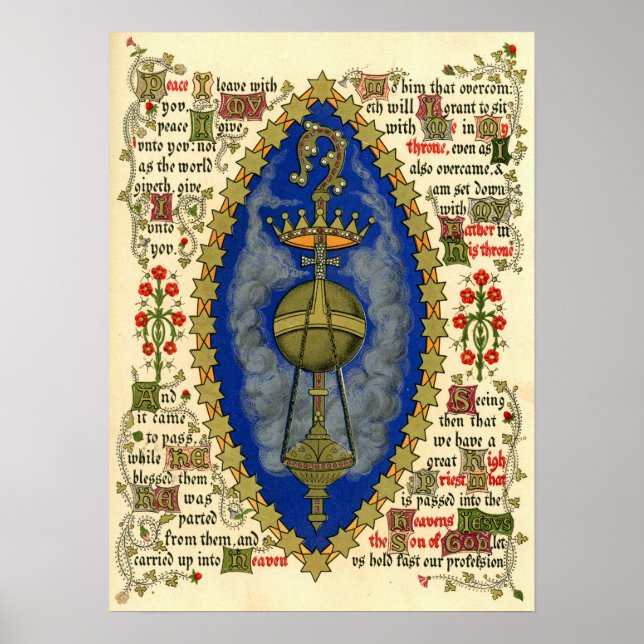 Poster Manuscrit lumineux pour l'Ascension (Devant)