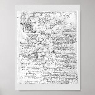 Poster Manuscrit pour le roman Démons de Fiodor Dostoïevs