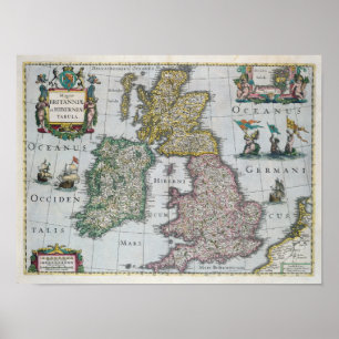 Poster Map of Britain   1631