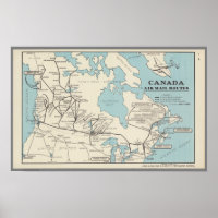 Map of Canada - Routes aériennes du Canada