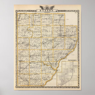 Poster Map of Fulton County and Lewistown