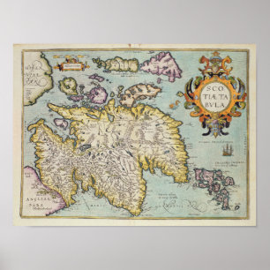 Poster Map of Scotland   Écosse militaire