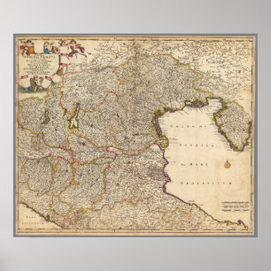 Poster Map of Venice Region, Italy