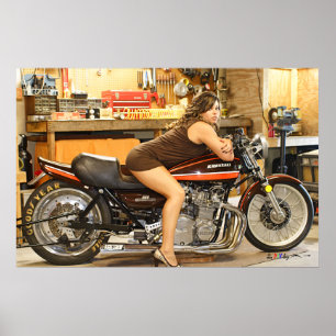 Poster Maquette chaude + Un Dragbike classique chaud