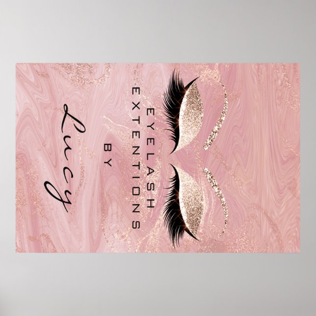 Poster Maquillage Artiste Beauté Salon Lashes Parties sci (Devant)