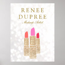 Maquillage Artiste Gold Lipstick Bokeh Beauté