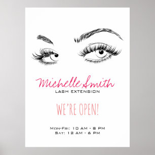 Poster Maquillage Artiste Lashes Brosses Noir et Blanc Si