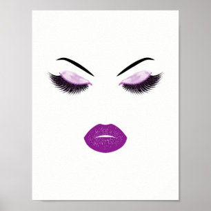 Poster Maquillage avec effet parties scintillant