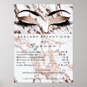 Poster Maquillage en cuivre marbré Artiste Yeux Lashes Pr