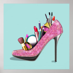 Poster Maquillage talons hauts