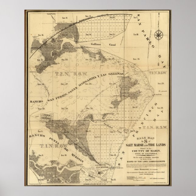 Poster Marais salés et marais (Devant)