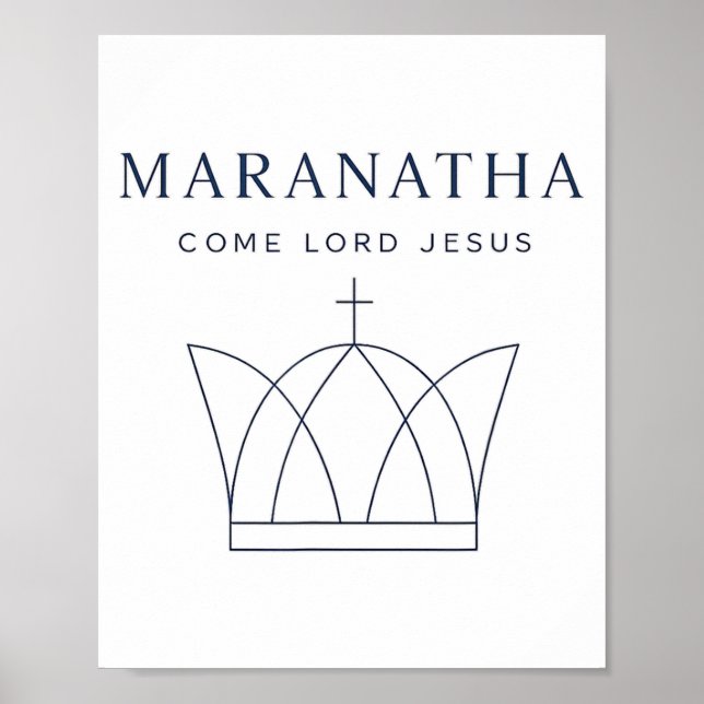 Poster Maranatha Christian Modern Minimalist  (Devant)