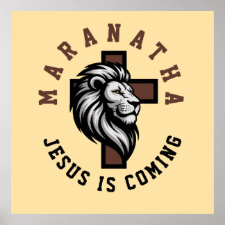 Poster Maranatha Jesus is coming 