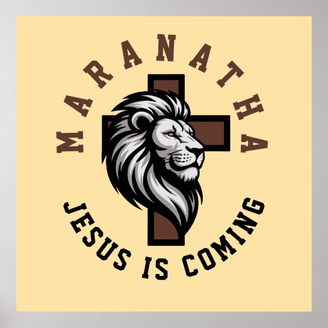 Poster Maranatha Jesus is coming  (Devant)